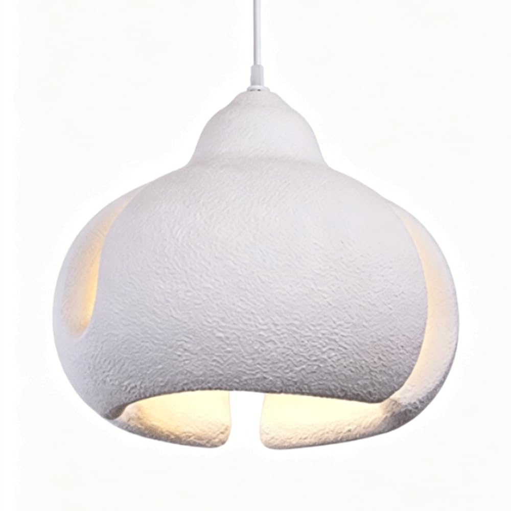 ESIYUVO Gourd Shaped Wabi Sabi Pendant Light Japanese Zen Ceiling Mount Hanging Lamp Equipped with E27 Base Multi Color High Density Polystyrene Chandelier for Bedroom Bedside Hallway Balcony Bar
