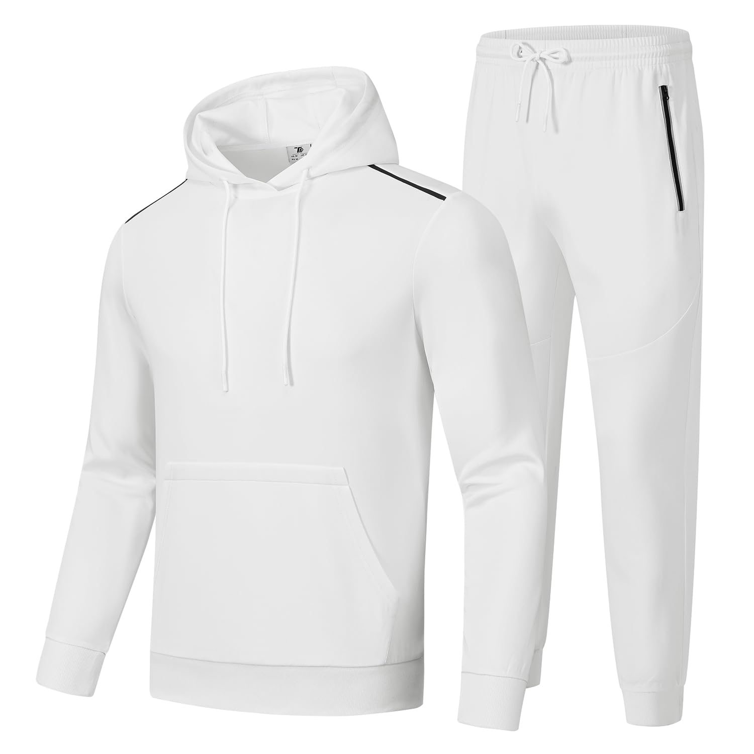donhobo Tuta da jogging da uomo, 2 pezzi, con cappuccio e pantaloni sportivi, streetwear, stile alla moda, per uomini, palestra, calda, tuta sportiva traspirante