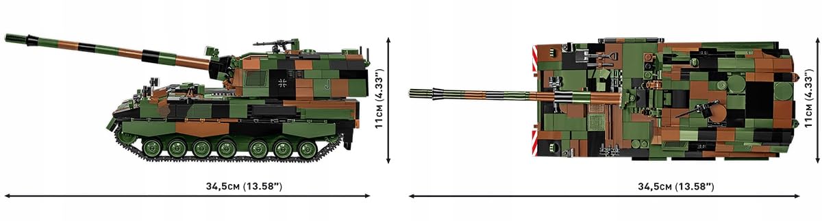 COBI Panzerhaubitze 2000, 13.58" x 4.33" x 4.33", Grün