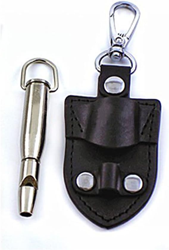 Homya Dog Whistle to Stop Barking with Leather Holster - Bark Control for Dogs - Ultrasonic Patrol Sound Repellent Repeller - Silver Training Deterrent Whistle for Pets Cat Pigeon Eagle