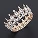 Frcolor Vintage Tiara Crown, Crystal Rhinestone Pageant Queen Crown Tiara Hair Jewelry