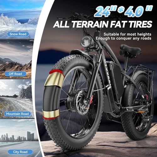 6000W Peak Dual Motor Ebike for Adults – 52V 34Ah Fast