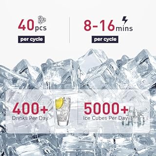 ICYGLEE Commercial Under Counter Ice Maker Machine with Drain Pump, 100Lbs/Day with 24lbs Storage, Built-in Freestanding Ice Maker, Self-Cleaning, 24H Timer, for Commercial & Home Use. (Stainless)