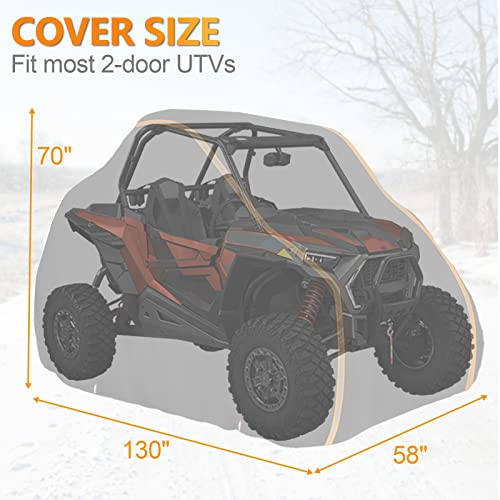 Rzr Utv Cover 2-3 Seater-Starknightmt Waterproof 420D Heavy Duty Outdoor Storage Cover Compatible With Polaris Rzr Ranger Commander Defender Wolverine Yxz 1000R Rhino Pioneer Mule #TOP5