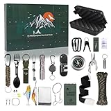 zjhukfmc 24日アドベント, 24日間 ギフトボックス アドベントカレンダー, 携帯型多機能グッズ 青少年・大人向け ピクニックキャンプアウトドアギフト