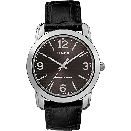 Timex Reloj Classic Premium para hombre 45mm con correa de cuero TW2V79200