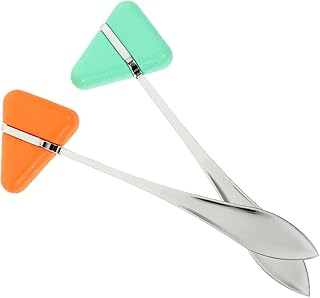 KICHOUSE Kit De Diagnóstico De Martillo De Reflejos Triangular Martillo Neurológico De Aleación De Zinc Herramienta De Examen Físico 2 Piezas Color Aleatorio