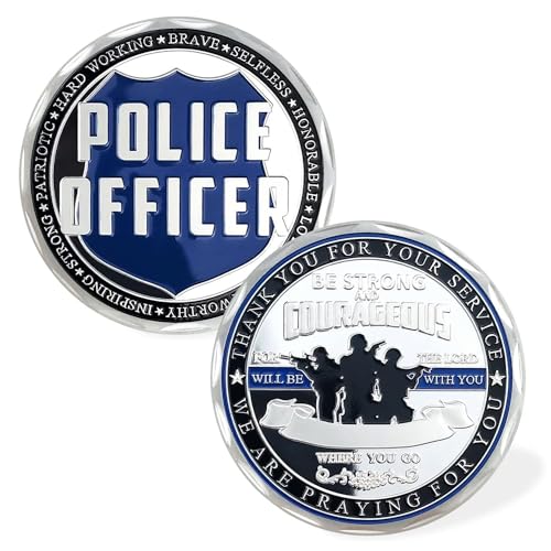 Police Officers Prayer Coin Law Enforcement Challenge Coin Thin B...
