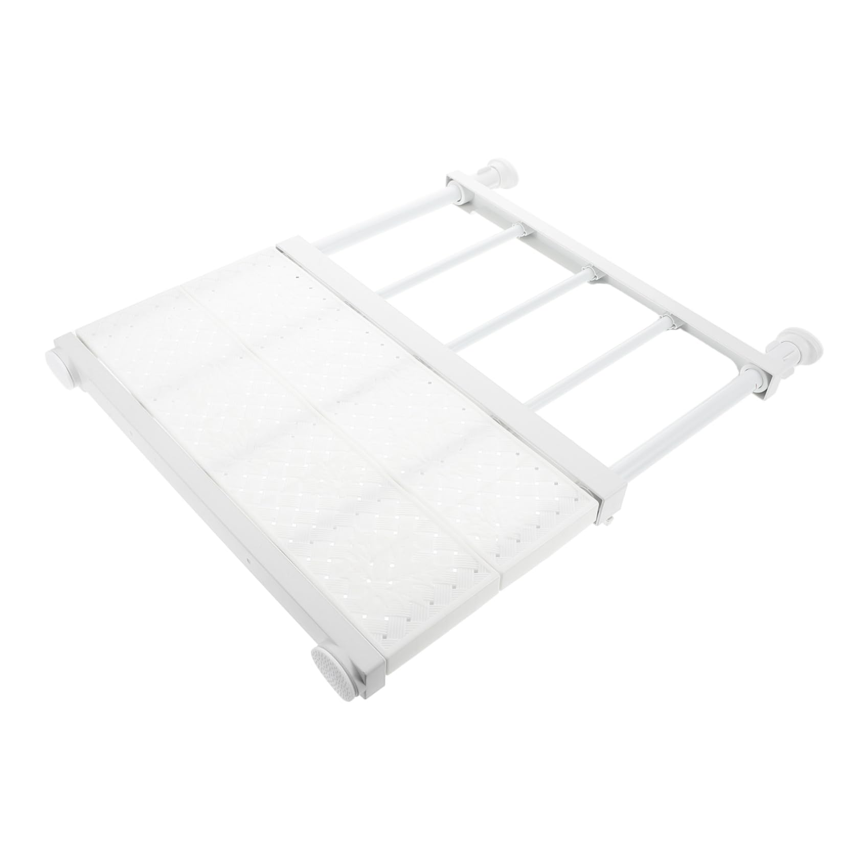 OFFSCH Expandable Adjustable Tension Rod Shelf for Closet and Cabinet Storage No-Drill Installation Versatile Divider Rack for Wardrobe Organization