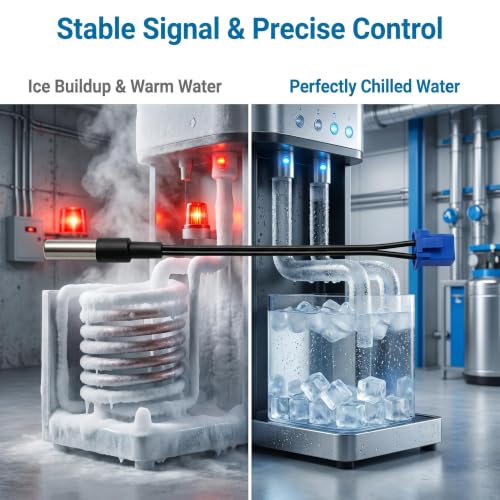 Image of 2PCS 28.5-Inch Cold Water Temperature Sensor Replacement Fits for Avalon Brio Primo Water Dispensers, Blue Connector Cooling Tank Probe, Upgraded Precise Temp Response for Bottom Loading Dispenser