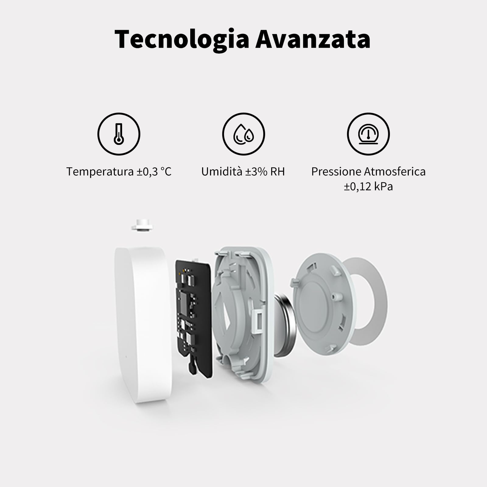 Aqara Sensore di Temperatura e Umidità, RICHIEDE AQARA HUB, Zigbee, Per Monitoraggio Remoto e Domotica, Termometro Igrometro Wireless, Compatibile con Apple HomeKit, Alexa, Funziona con IFTTT, Bianco