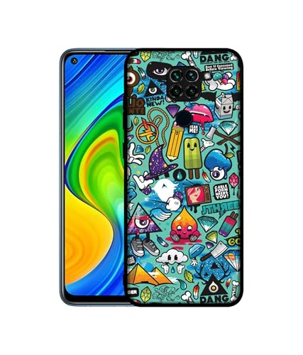 Image of Crazy Design Premium 2D Printed Metal Back Case Cover for Mi Redmi Note 9 4G