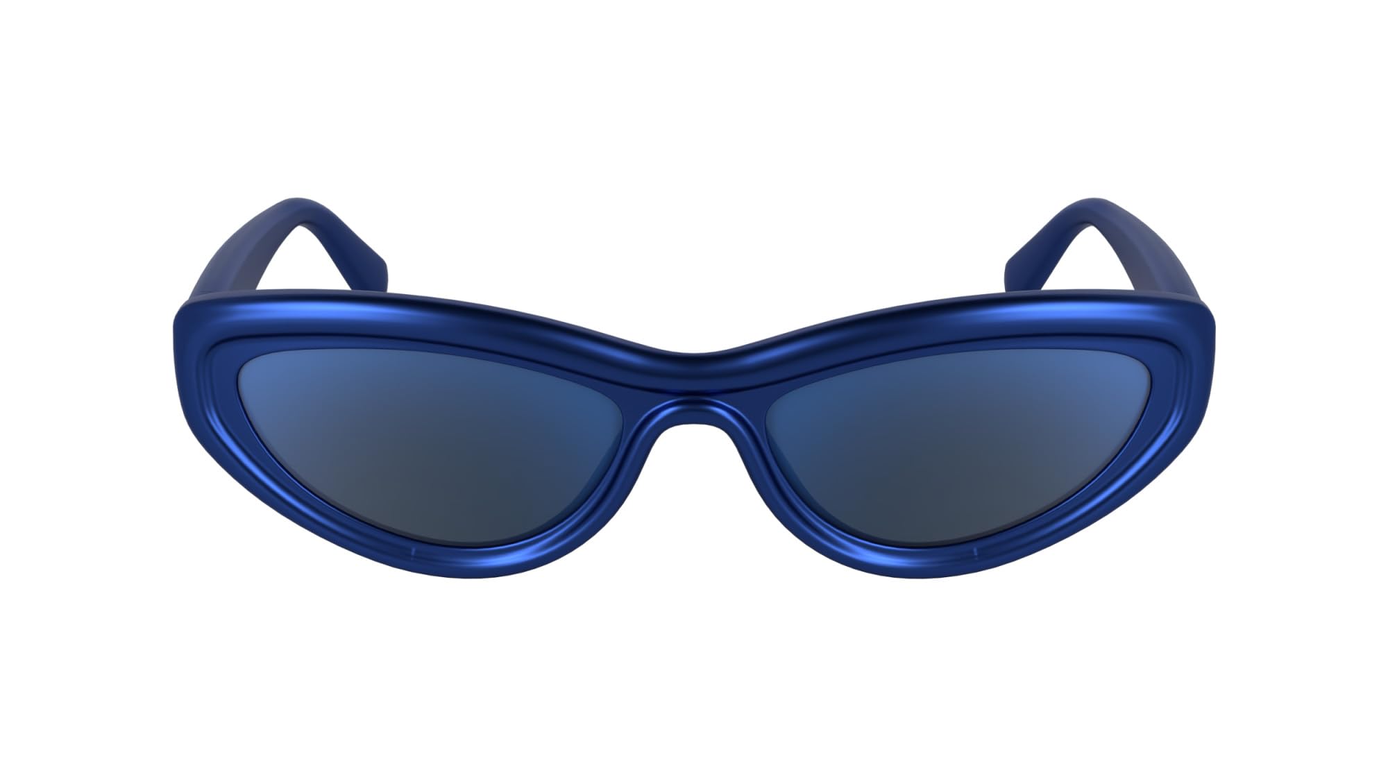 Calvin Klein Jeans Women's Sunglasses CKJ24624S - Blue Flash with Solid Base Grey Blue Mirror Lens