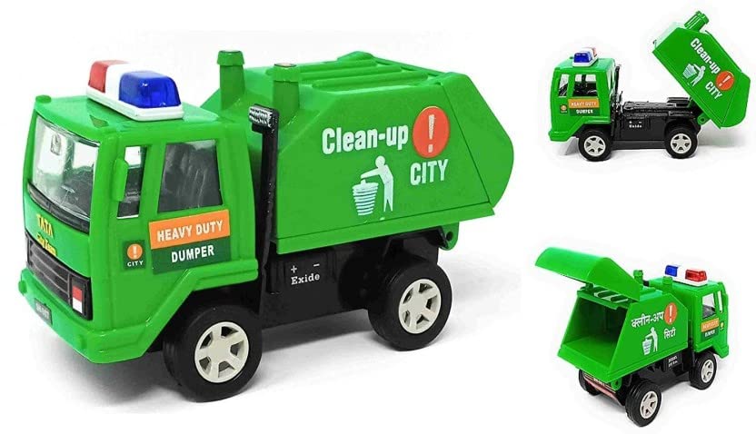 USCATALOG Garbage Dumper Truck Clean Up City Toy with Pull Back Action (B0BWK5YT9W) Amazon Price History, Amazon Price Tracker
