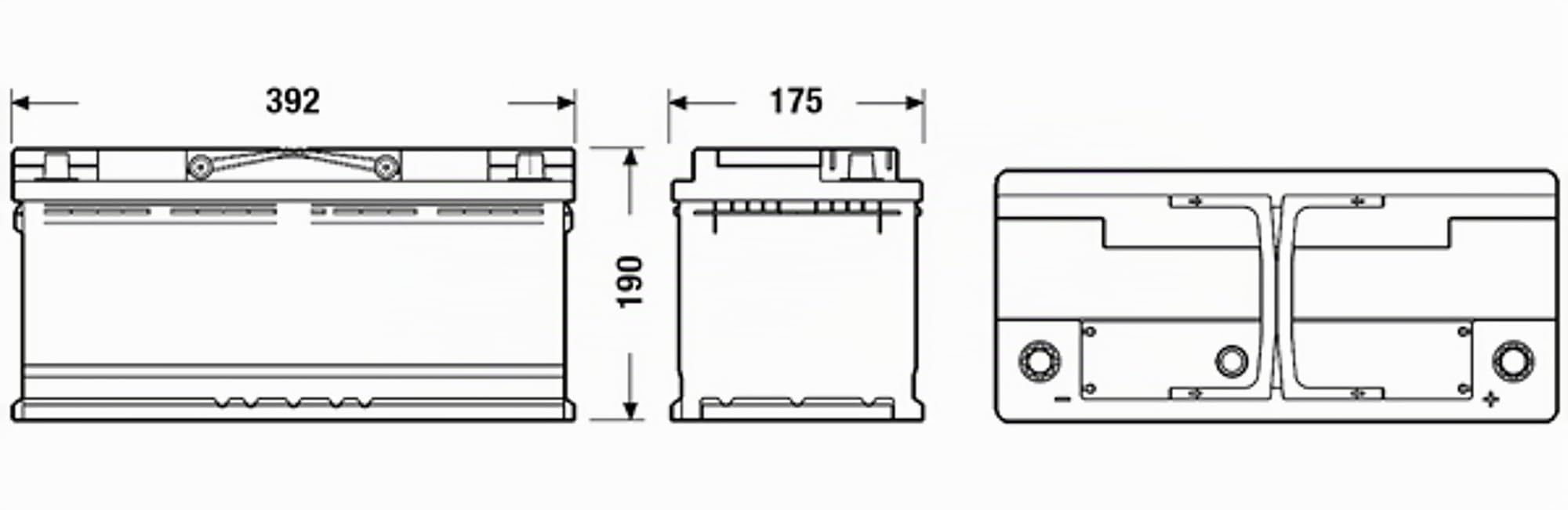 EXIDE EB1100 Excell Autobatterie/Starterbatterie 110Ah 12V 850A DIN/ISO L6 ersetzt Batterie 100Ah 105Ah Kompatibel mit AUDI A4 Avant 8K5, B8 A6 Avant 4F5, C6 A4 Avant 8ED, B7, BMW 5 Limousine E60
