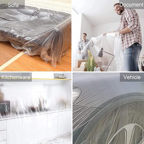 Image of HomdumPre-Tape Paint Protection Covering Sheet and Tape Length (1800mm x 20Mtr) Pack of 2PC