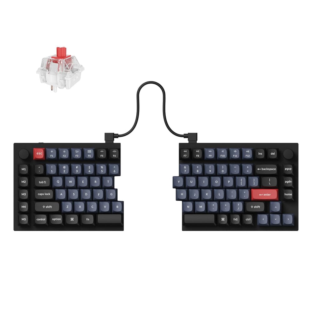 Keychron Q11 QMK VIA TKL Split Keyboard Ergonomic 91 Keys 75 Layout Wired Mechanical Gaming Keyboard Mac Windows