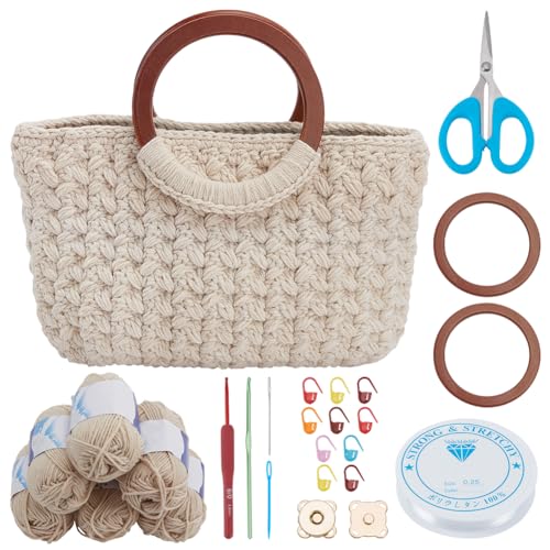 ACRNIGHEET Crochet Bag Kit for Beginners Adults Tote Bag Knitting