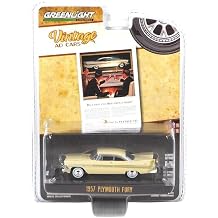 Greenlight Collectibles 39140-B Vintage Ad Cars Series 10 164 Scale Diecast Model- 1957 Plymouth Fury