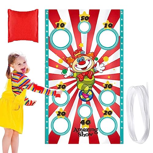 Jogando Banner de jogos | Cenário de banner de jogo de arremesso de circo,Suprimentos de jogo de arr