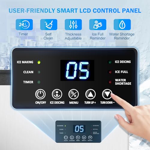 Tazpi TM45D01 Commercial Ice Maker Machine 130Lbs/24H, Undercounter/Freestanding Ice Machine thumb #1