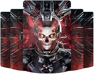 60 PCS Mylar Bags Food Storage Ziplock Bags with Thicken Design, Resealable Aluminum Seal Pouch Bags for Foods, Candy, Tea (9.5 x 13.8cm, Evil skull)