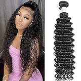 Brazilian Deep Wave Human hair 4Bundles 18 20 22 24 inch 100%Unprocessed Virgin weave Human hair...