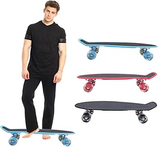 Toyvian Mini Skate 1Pc Fosco Skate Pequeno Peixe Placa Deslizante Para Crianças Ao Ar Livre Criança Skate s Completos Skates Piscando Skate Infantil Comércio Exterior Mini Skate Iniciante