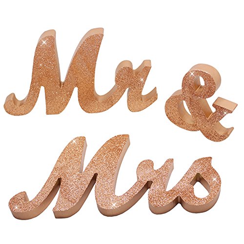 Senover Mr & Mrs Wedding Sign, Decorative Letters...