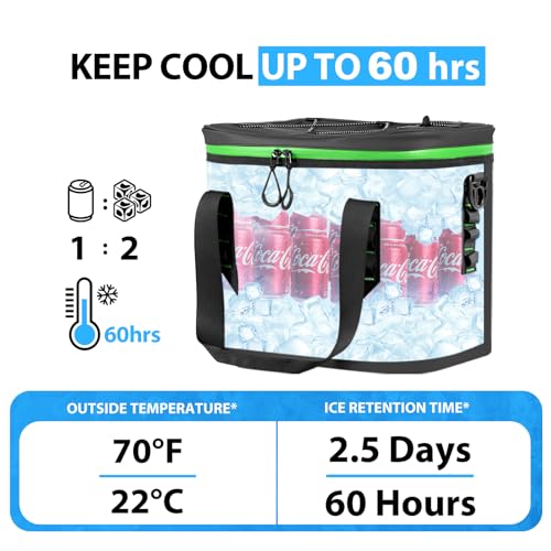 Sydioor Cooler With Wheels And Handle 38 Cans, Detachable Rolling Cooler, Industrial-Grade Trolley, Portable Insulated Leak Proof Waterproof, For Camping, Picnic thumb #1