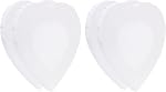 PATIKIL Paint Canvases for Painting, 4 Pack 8x8 Inch Heart Shape Wood Frame Stretched Blank Art Board Panels for Acrylic, Oil, Tempera Painting, White