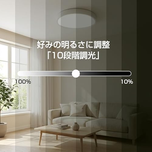 森の集楽 LEDシーリングライト 4〜6畳 24W 2400lm 薄型 調光 リモコン タイマー 常夜灯 (ホワイト, 24W昼白色)