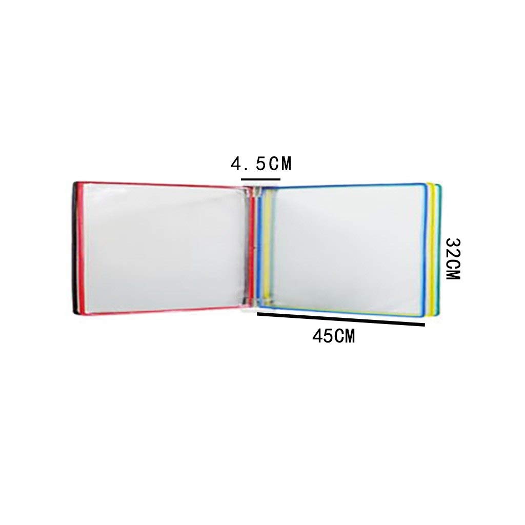 Espositore da parete con 5 pannelli e 10 tasche, per documenti, arte, organizzazione fotografica per casa, ufficio, classe