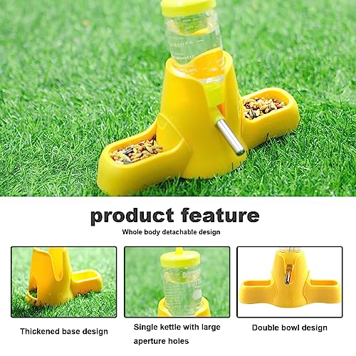 Botella de agua de hámster de 80 ml con soporte y comedero 8
