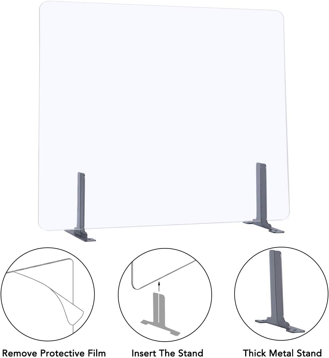 Amаzоn Crаzу 🔥 Dеаlѕ (Pack of 2) AQUIVER 32 x 24 Sneeze Guard - Acrylic 5mm Standing Barrier Protective Shield - Protective Shield for Clerk, Office, Receptionist, Conference, Classroom, Canteen, Restaurant Bеѕt Cуbеr Mоndау 🔥 (Pack of 2) AQUIVER 32 x 24 Sneeze Guard - Acrylic 5mm Standing Barrier Protective Shield - Protective Shield for Clerk, Office, Receptionist, Conference, Classroom, Canteen, Restaurant