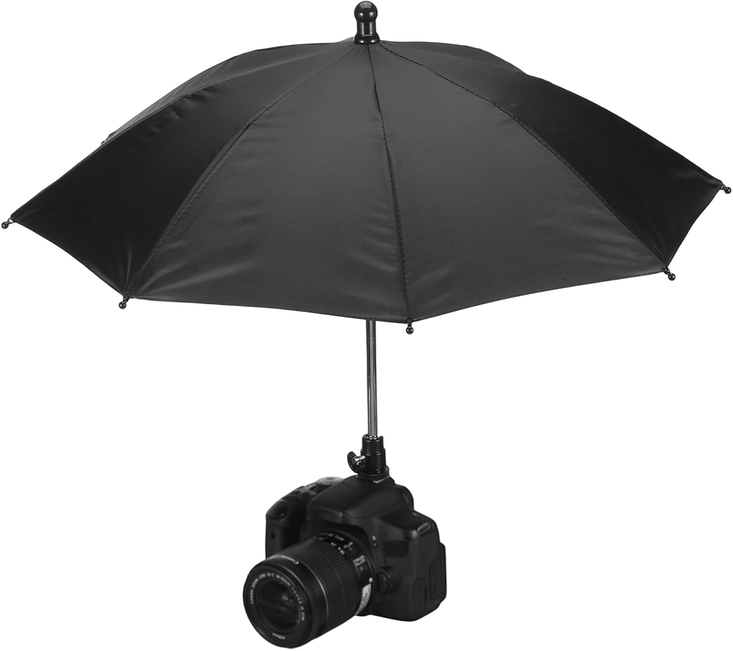 PATIKIL Camera Umbrella, 20 Inch Sunshade Camera Hot Shoe Umbrella Protector Waterproof Rain Cover Protector for Nikon, Black