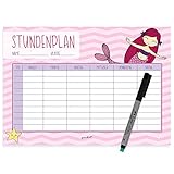 abwaschbare wandfarbe bad 1 selbstklebender Stundenplan im Format DIN A4 (210 x 297 mm)