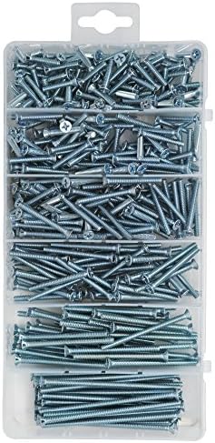 T.K.Excellent Flat Head Phillips Electrician's Machine Screw Kit,370 Pcs