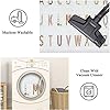 Amazon.com: Kid Rug Boho Alphabet Letter Set White Bohemian Rainbows ...