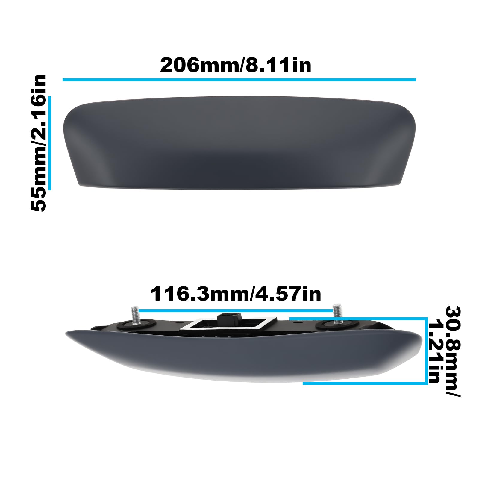 ECSiNG Maniglia Per Portellone Posteriore Con Pulsante Per Auto 13188288 13188017 Compatibile Con Opel Corsa D Mk III 2007-2015 Grigio