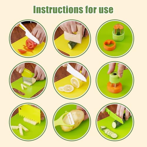image for ANVOYRD Montessori Kitchen Tools for Toddlers Cooking, Wooden Kids Kit