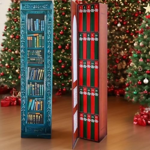 Image of Mini Book Ornament Advent 2025, Book Lovers, Calendar with 24 Books, Christmas Books Countdown Calendar, Holiday Decorations (Red-1PCS)