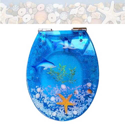 Lunette de WC standard allongée transparent abattant toilettes clipsable