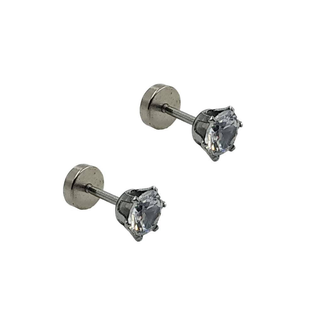 hunky dory Silver Plated Daimond Studded Earring For Men | Women-picture-34