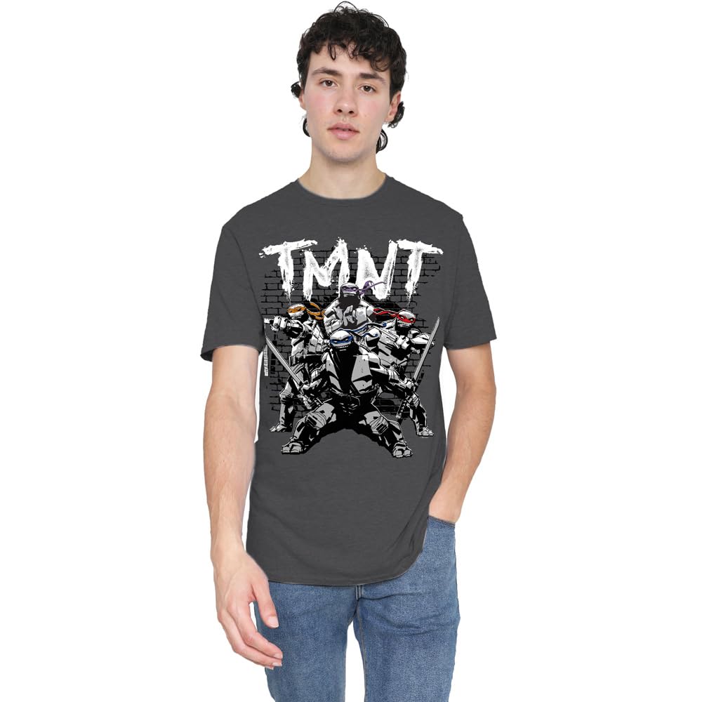 TMNT TMNT Team Unisex T Shirt, Charcoal, XX-Large