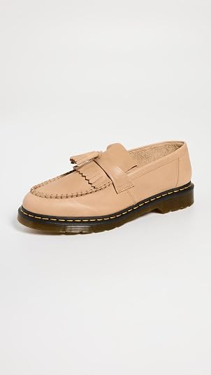 Amazon | Dr. Martens メンズ Adrian Carrara ローファー, ベージュ, 8