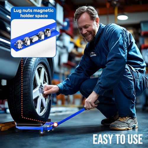 Image of Harpy Eagle Tire Dolly - Foldable Adjustable Width up to 40 inch Tire Wheel Dolly with 240 lb Load Capacity, Pre-Assembled Wheel Lifter Cart for Cars, SUVs, Trucks with Portable Carry Bag /Patent Pending