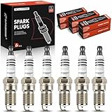A-Premium Iridium Platinum Spark Plugs Compatible with Ford Taurus 1999-2006, Ranger 1997-2000 & Jaguar X-Type XType 2002-2005 & Mazda B4000 1997-2000, 2.5L 3.0L 4.0L, Pack of 6