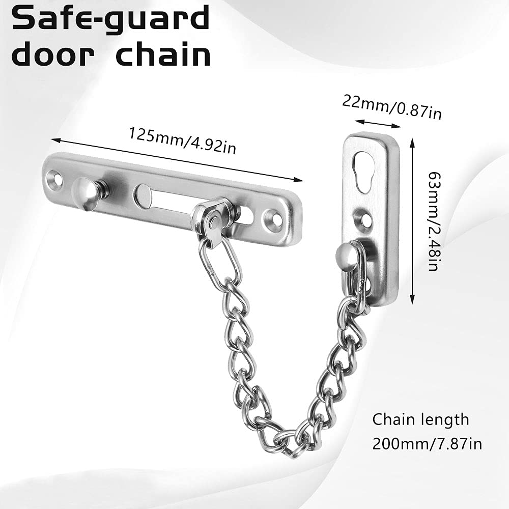 QWORK® - Confezione Da 2 Serrature A Catena Con Viti