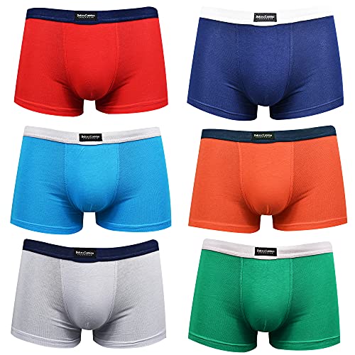 DOUBLE M, Pack 6 Calzoncillos Bóxer para Niños Algodón, Ropa Interior Suave y Transpirable, Calzoncillos Surtidos Niños, Ropa Interior Niño, Variedad de Colores, Tallas para Niño Desde 2-12 Años